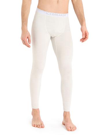 Icebreaker 15.5 Merino Thermal Leggings Miesten Base Layers Valkoinen | FI 1353GSOL